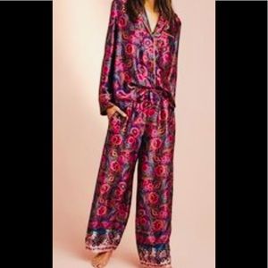 Anthropologie NWT, silk pajama pant, lounge bottom